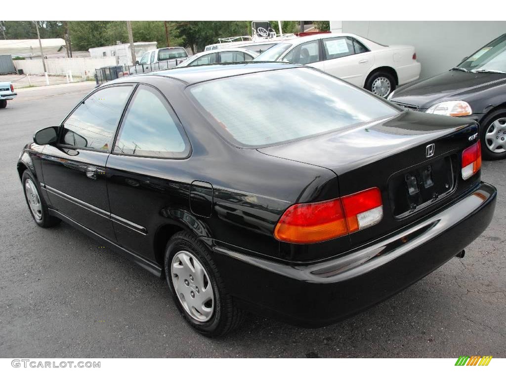 1997 Civic EX Coupe - Black Pearl Metallic / Gray photo #10