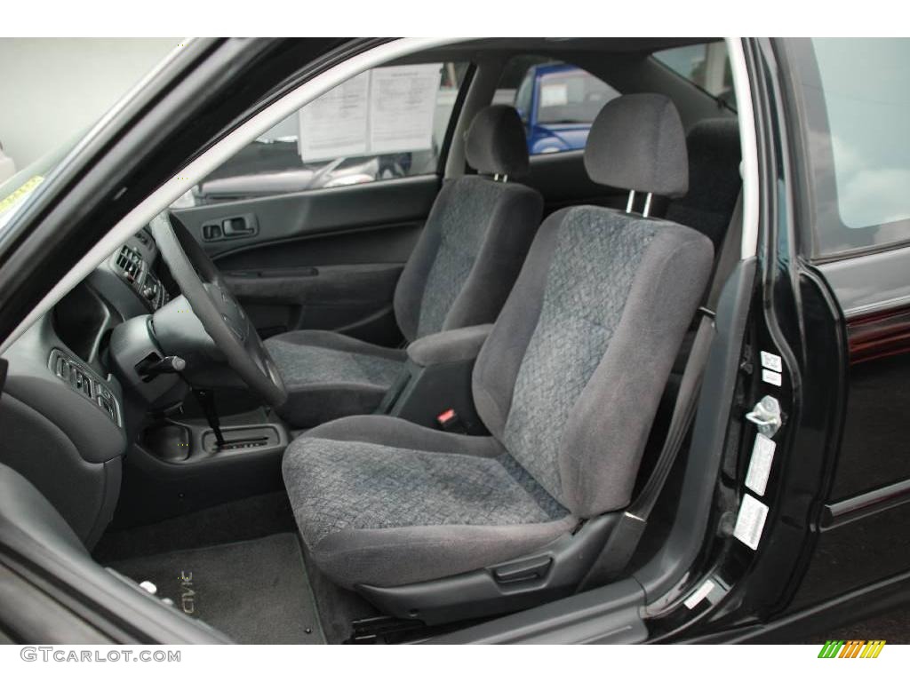 1997 Civic EX Coupe - Black Pearl Metallic / Gray photo #16