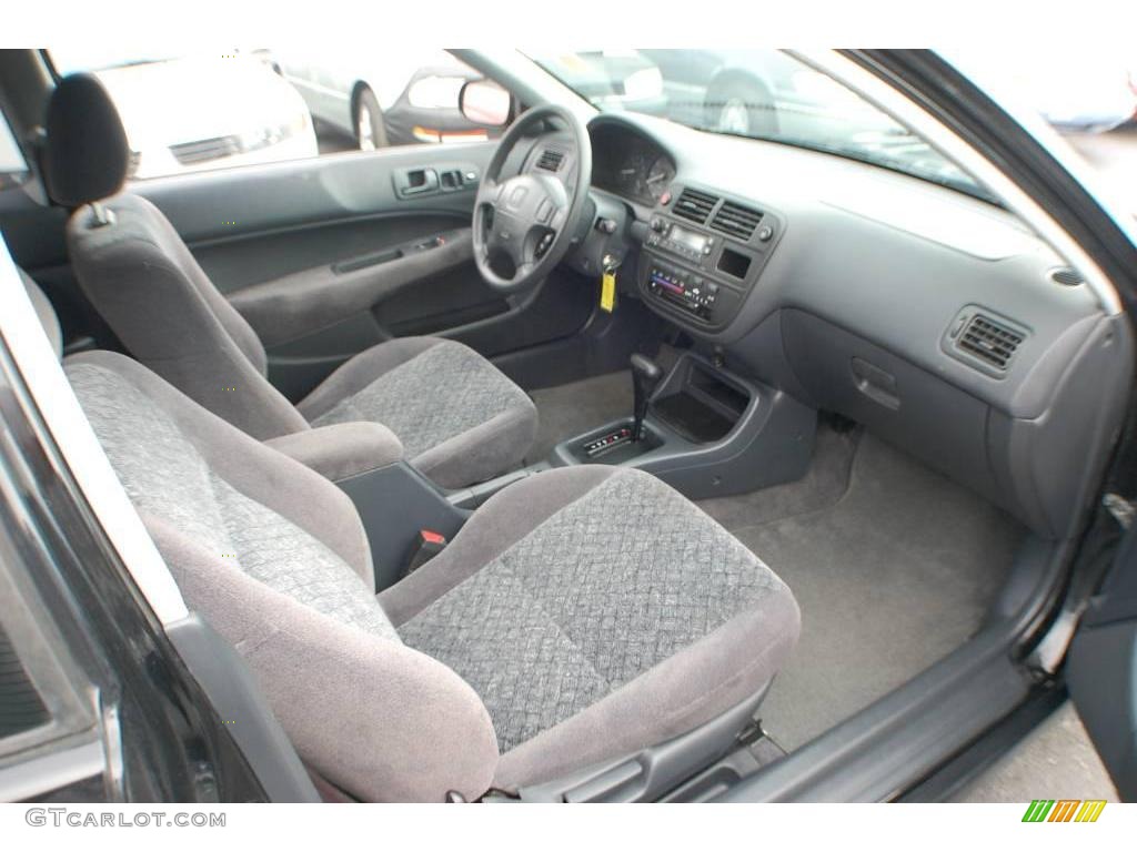 1997 Civic EX Coupe - Black Pearl Metallic / Gray photo #17