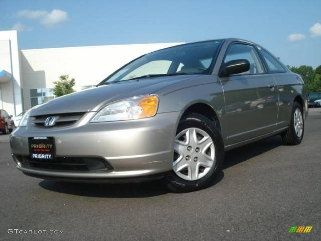 2003 Civic LX Coupe - Shoreline Mist Metallic / Ivory photo #1