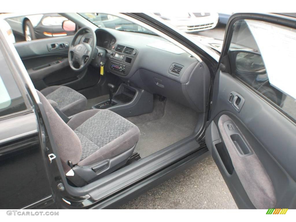 1997 Civic EX Coupe - Black Pearl Metallic / Gray photo #18