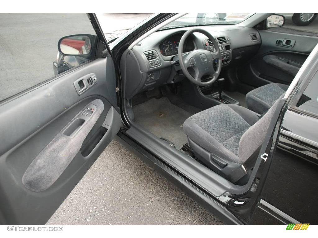 1997 Civic EX Coupe - Black Pearl Metallic / Gray photo #21