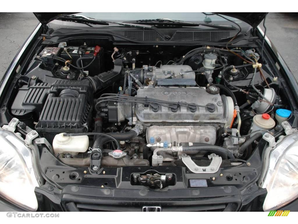 1997 Civic EX Coupe - Black Pearl Metallic / Gray photo #27