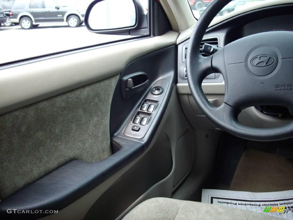 2001 Elantra GLS - Cranberry / Beige photo #9