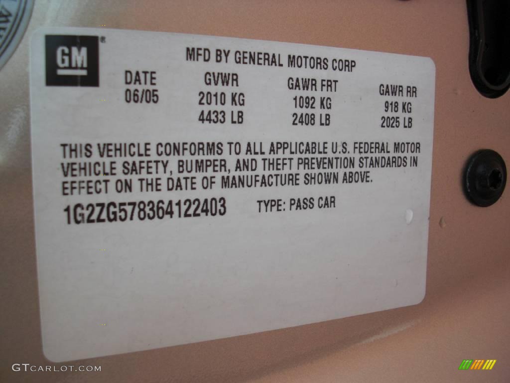 2006 G6 V6 Sedan - Sedona Beige Metallic / Light Taupe photo #21