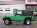 2004 Electric Lime Green Pearl Jeep Wrangler Unlimited 4x4  photo #2