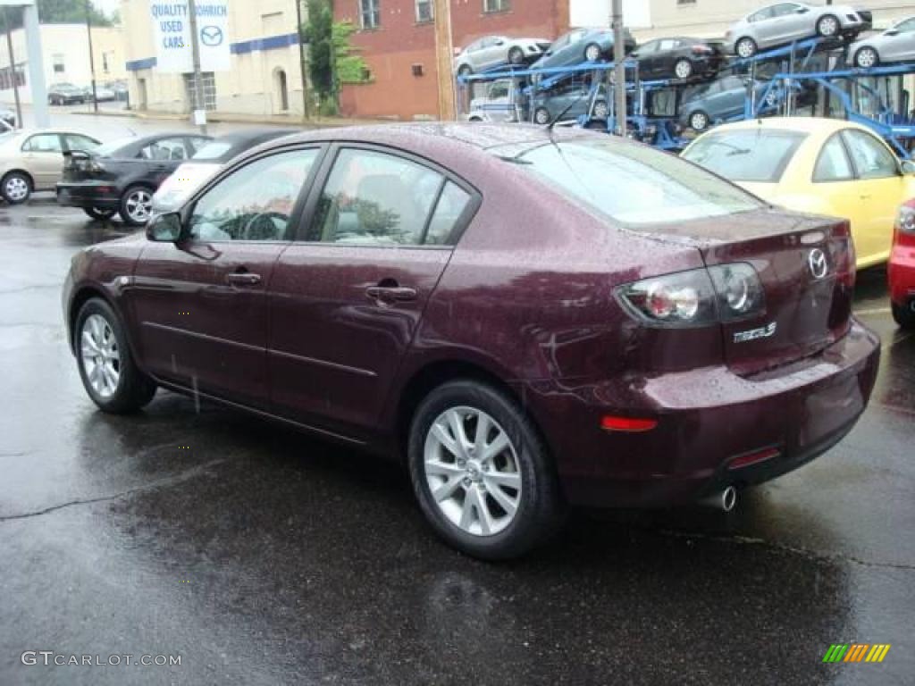 2007 MAZDA3 i Sport Sedan - Phantom Purple Mica / Beige photo #2
