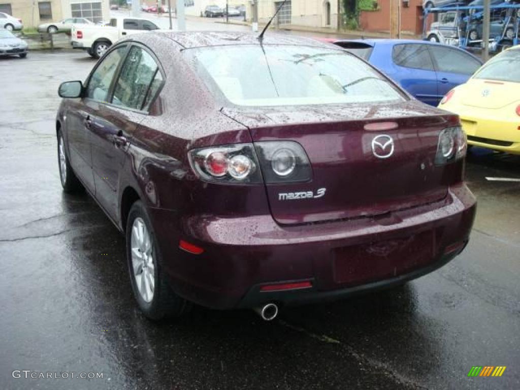 2007 MAZDA3 i Sport Sedan - Phantom Purple Mica / Beige photo #3