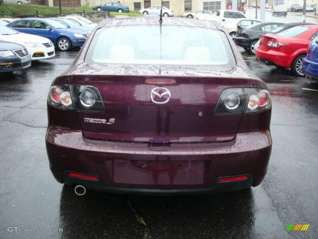 2007 MAZDA3 i Sport Sedan - Phantom Purple Mica / Beige photo #4