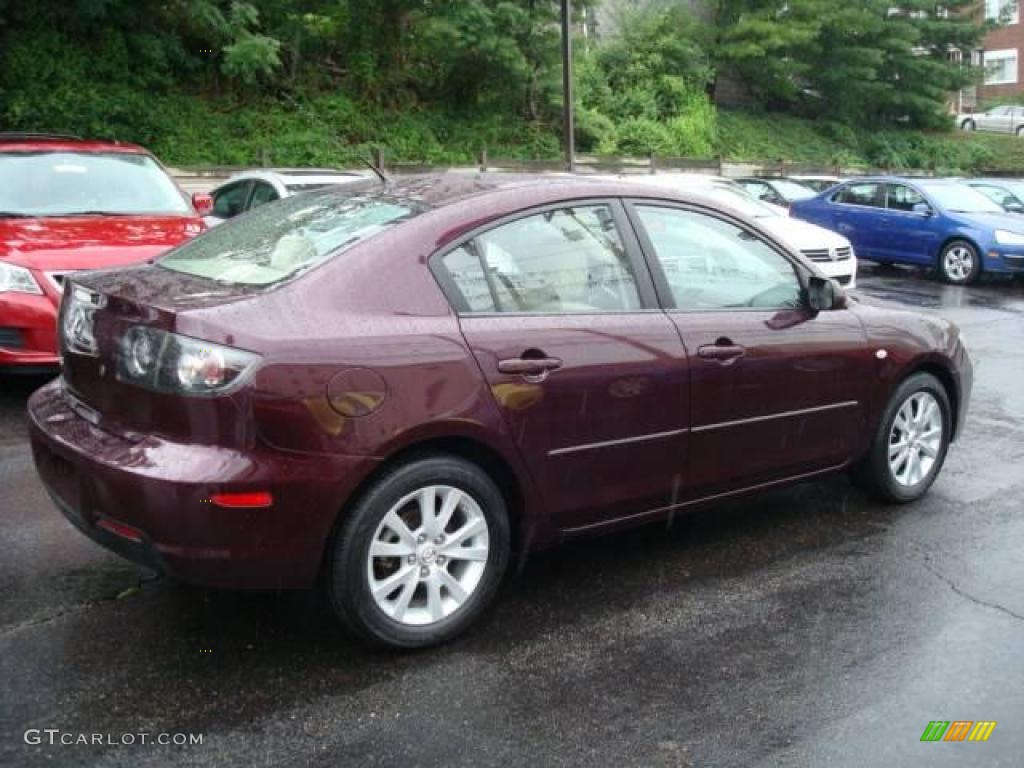 2007 MAZDA3 i Sport Sedan - Phantom Purple Mica / Beige photo #6
