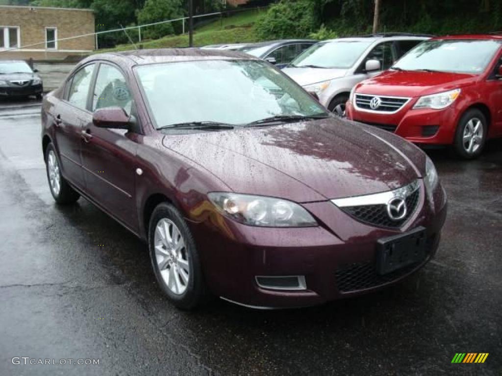 2007 MAZDA3 i Sport Sedan - Phantom Purple Mica / Beige photo #7