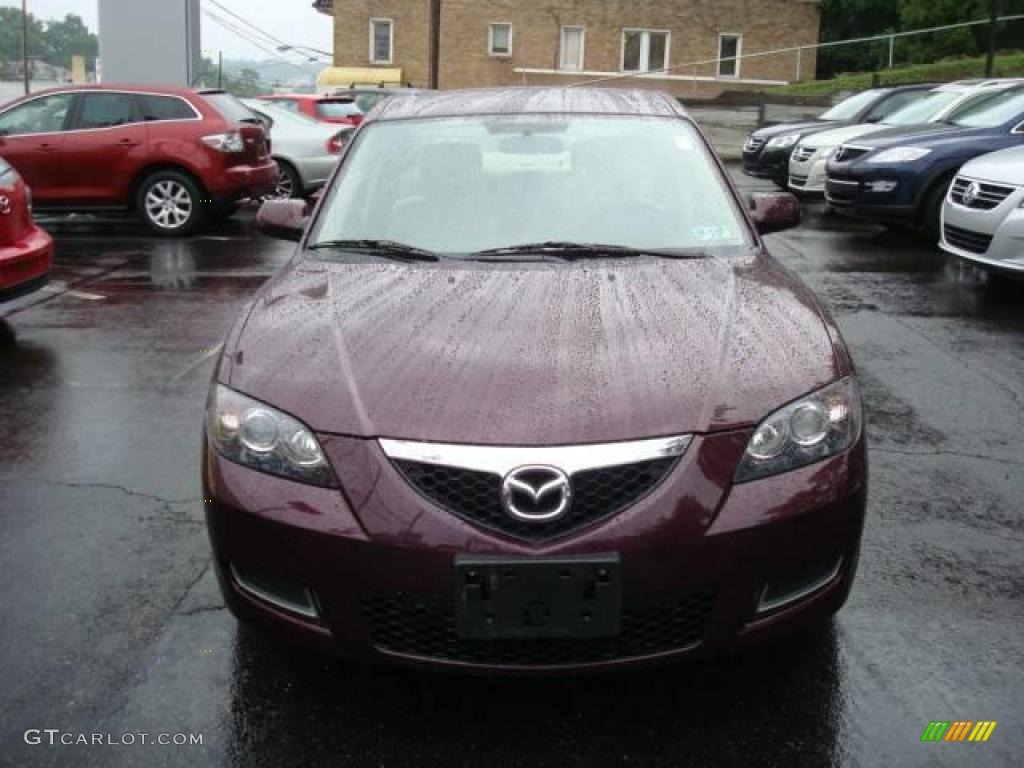 2007 MAZDA3 i Sport Sedan - Phantom Purple Mica / Beige photo #8
