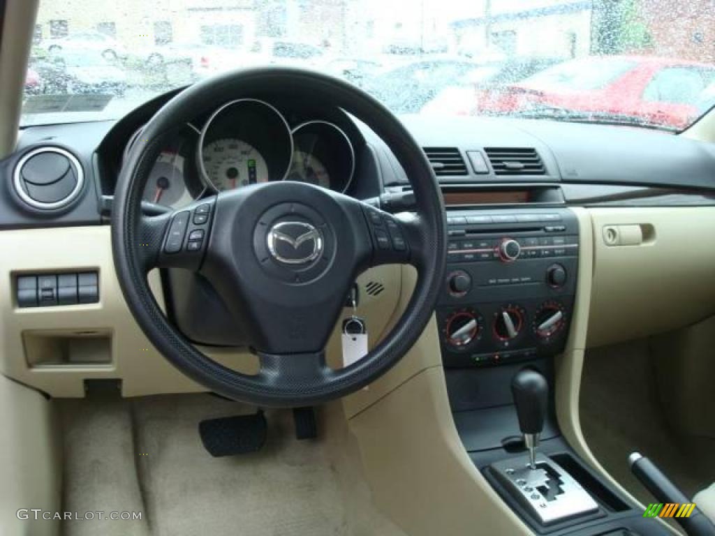 2007 MAZDA3 i Sport Sedan - Phantom Purple Mica / Beige photo #12