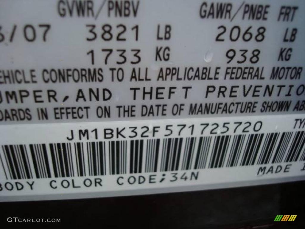 2007 MAZDA3 i Sport Sedan - Phantom Purple Mica / Beige photo #19
