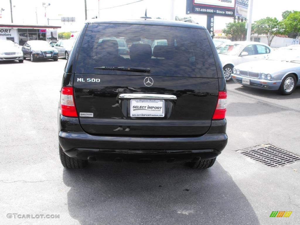 2003 ML 500 4Matic - Black / Java photo #8