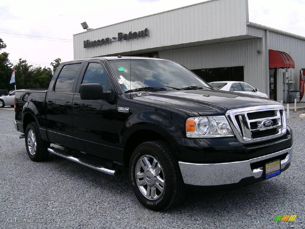 2008 F150 XLT SuperCrew - Black / Medium/Dark Flint photo #1