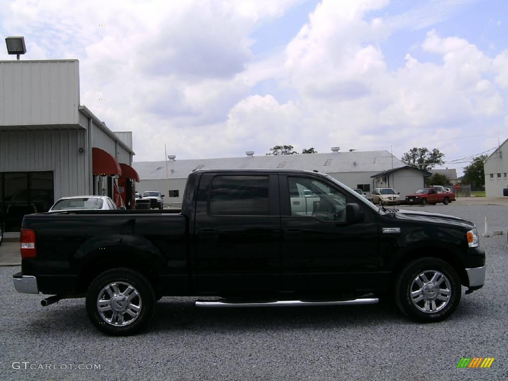 2008 F150 XLT SuperCrew - Black / Medium/Dark Flint photo #2