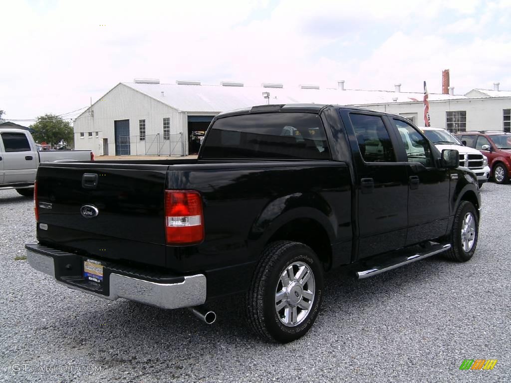 2008 F150 XLT SuperCrew - Black / Medium/Dark Flint photo #3