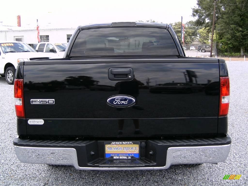 2008 F150 XLT SuperCrew - Black / Medium/Dark Flint photo #4