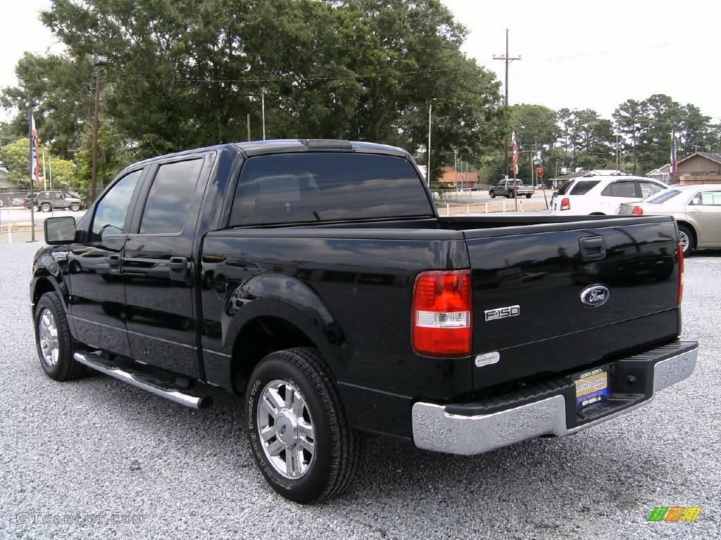 2008 F150 XLT SuperCrew - Black / Medium/Dark Flint photo #5