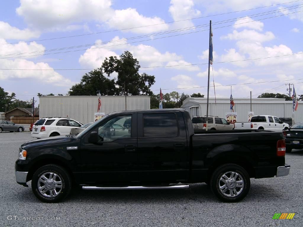 2008 F150 XLT SuperCrew - Black / Medium/Dark Flint photo #6