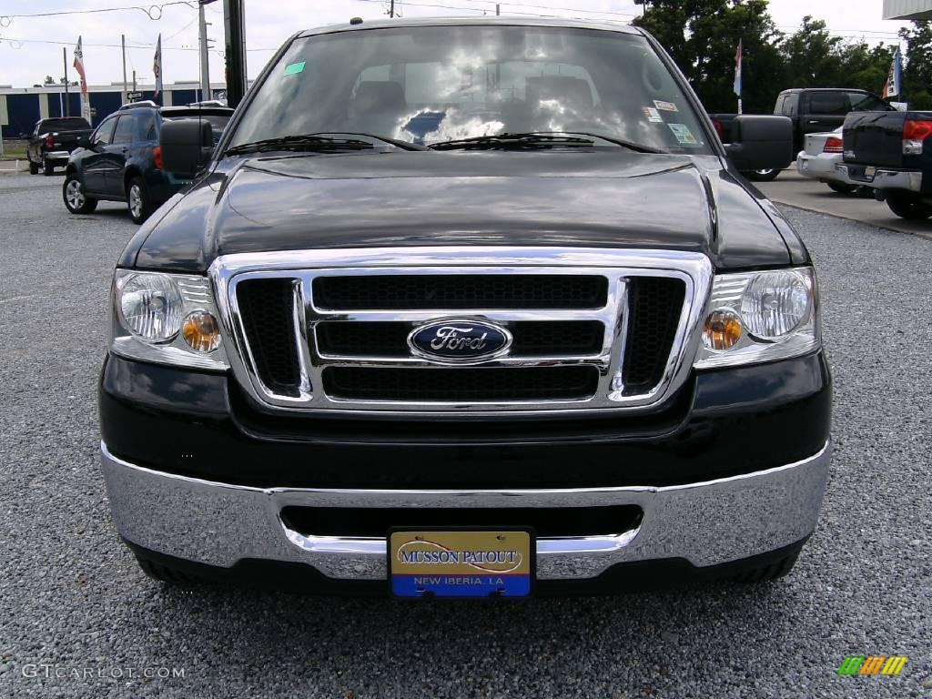 2008 F150 XLT SuperCrew - Black / Medium/Dark Flint photo #8