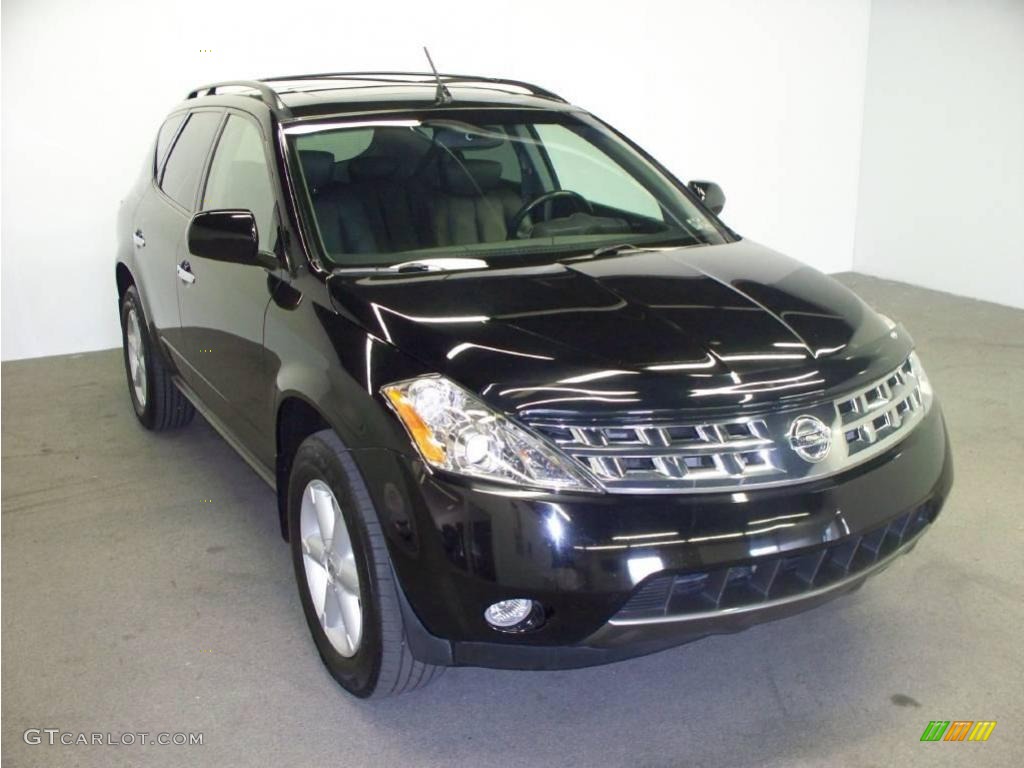 2005 Murano SE AWD - Super Black / Charcoal photo #1