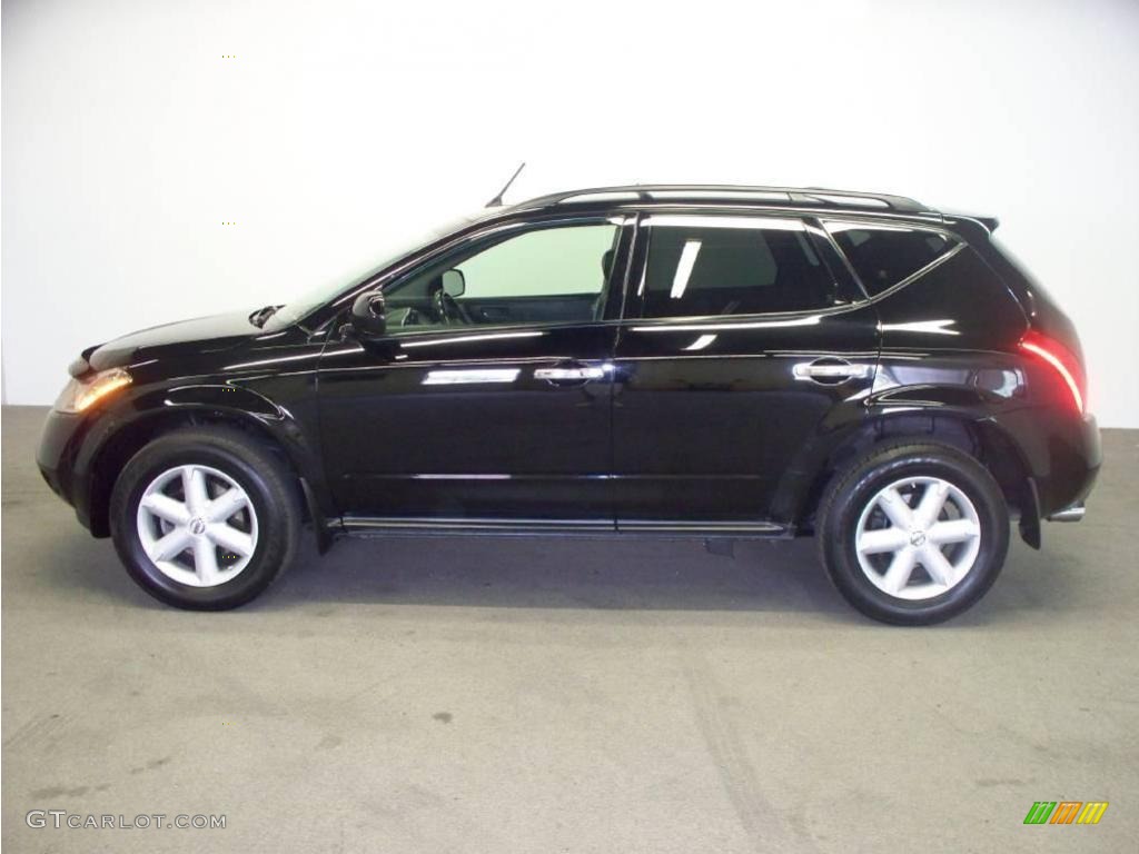 2005 Murano SE AWD - Super Black / Charcoal photo #2