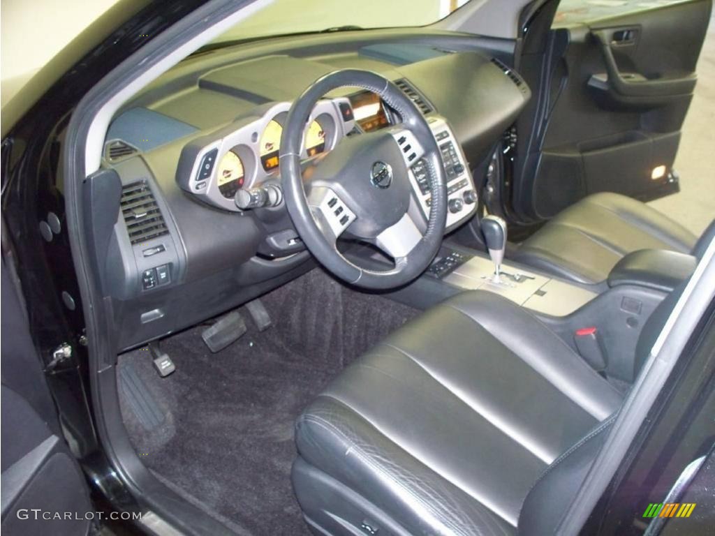 2005 Murano SE AWD - Super Black / Charcoal photo #15