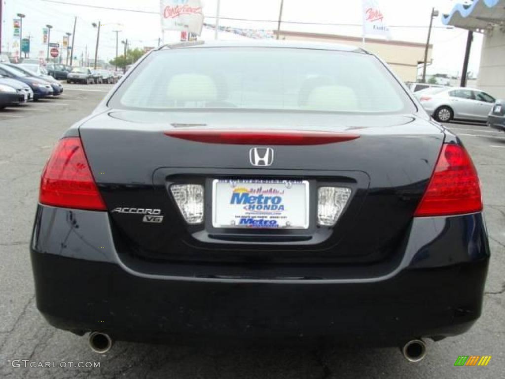 2007 Accord SE V6 Sedan - Nighthawk Black Pearl / Ivory photo #4