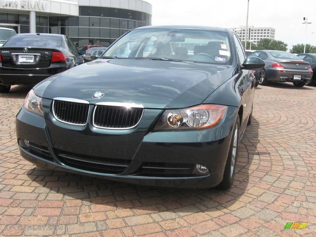 2008 3 Series 328i Sedan - Deep Green Metallic / Beige photo #4