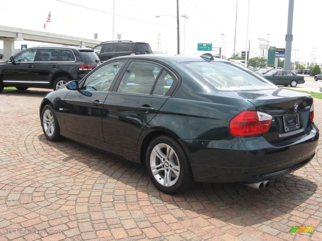 2008 3 Series 328i Sedan - Deep Green Metallic / Beige photo #7
