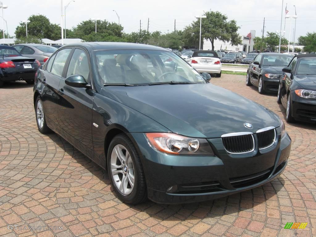 2008 3 Series 328i Sedan - Deep Green Metallic / Beige photo #15