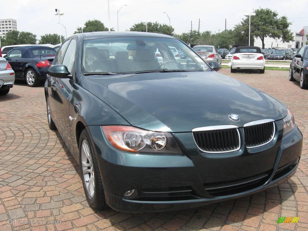 2008 3 Series 328i Sedan - Deep Green Metallic / Beige photo #16