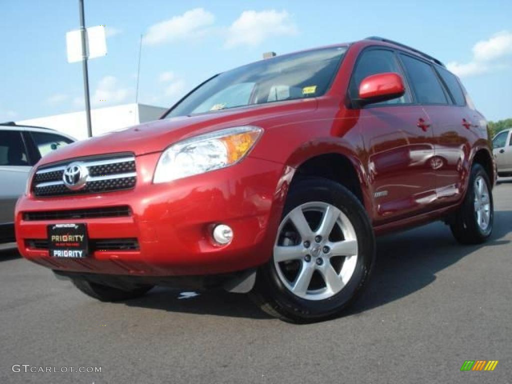 2007 RAV4 Limited 4WD - Barcelona Red Pearl / Taupe photo #1