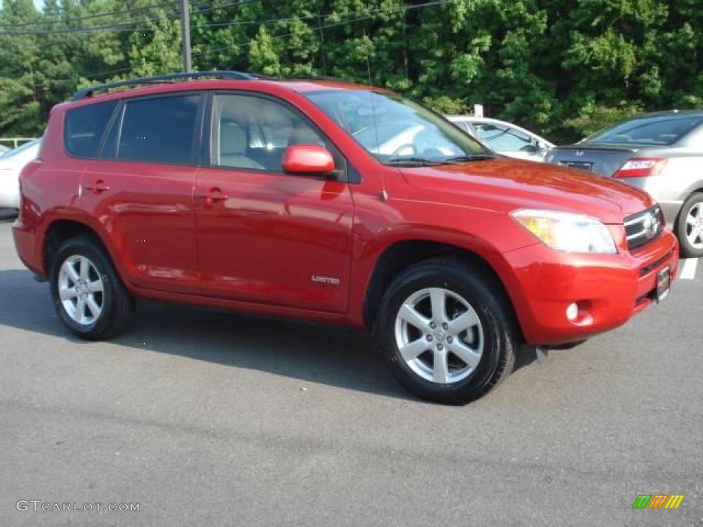 2007 RAV4 Limited 4WD - Barcelona Red Pearl / Taupe photo #5
