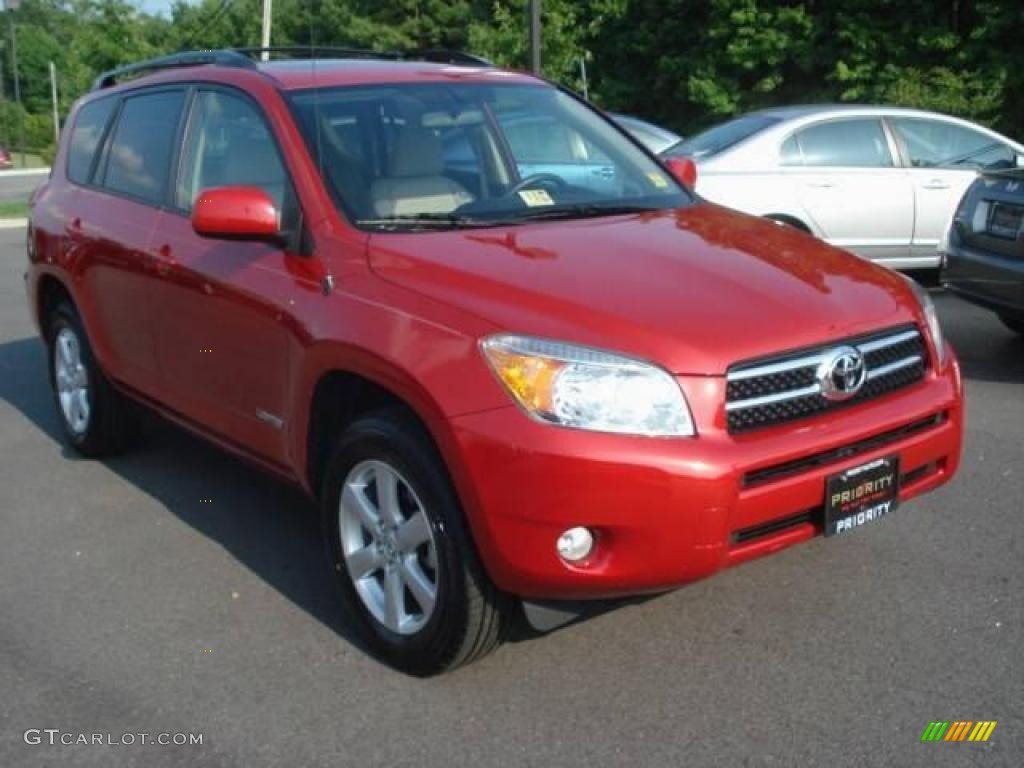 2007 RAV4 Limited 4WD - Barcelona Red Pearl / Taupe photo #6
