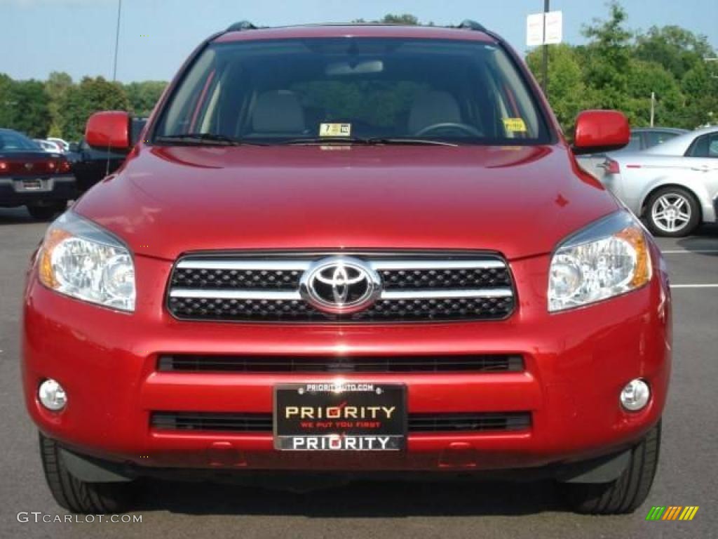 2007 RAV4 Limited 4WD - Barcelona Red Pearl / Taupe photo #7