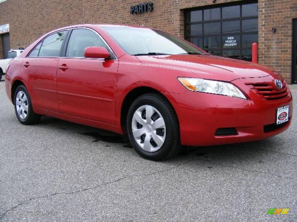 2008 Camry LE - Barcelona Red Metallic / Bisque photo #1