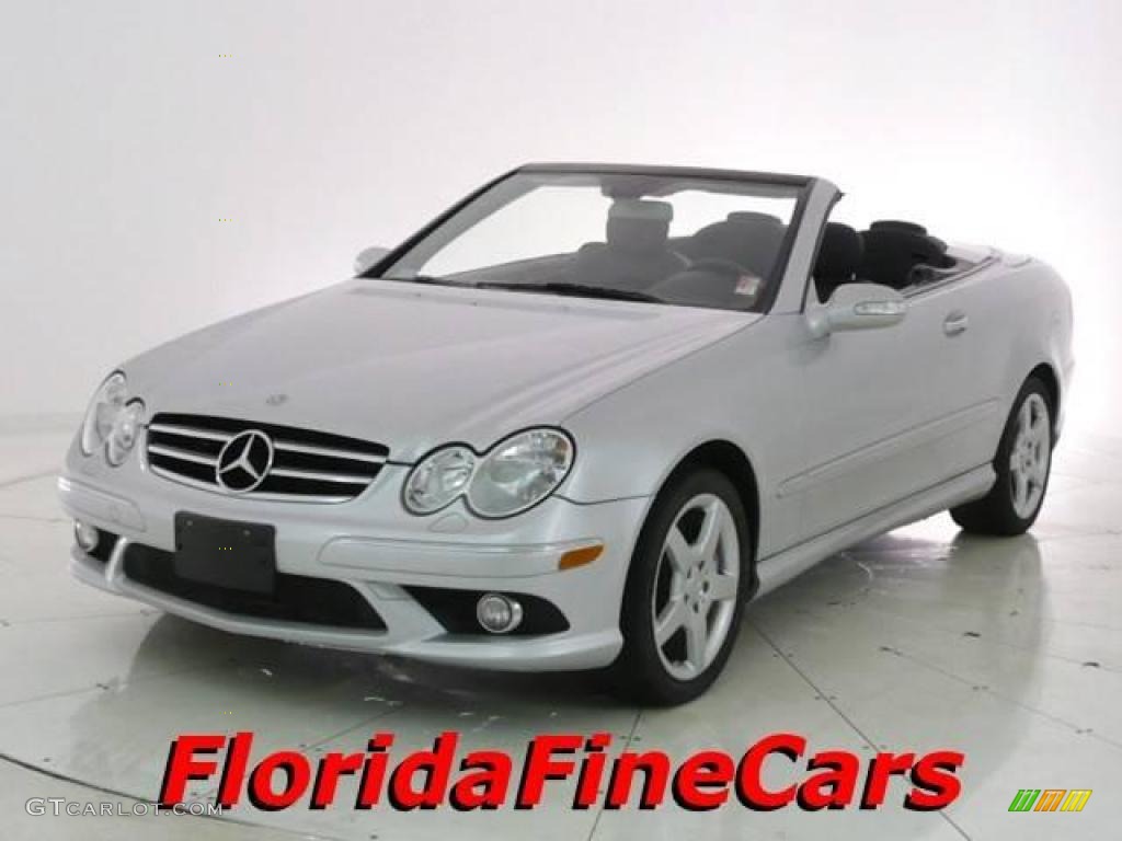 2006 CLK 500 Cabriolet - designo Silver Metallic / Black photo #1