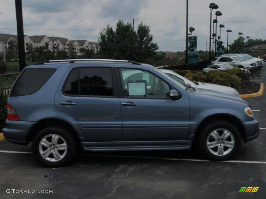 2005 ML 350 4Matic - Platinum Blue Metallic / Ash photo #5