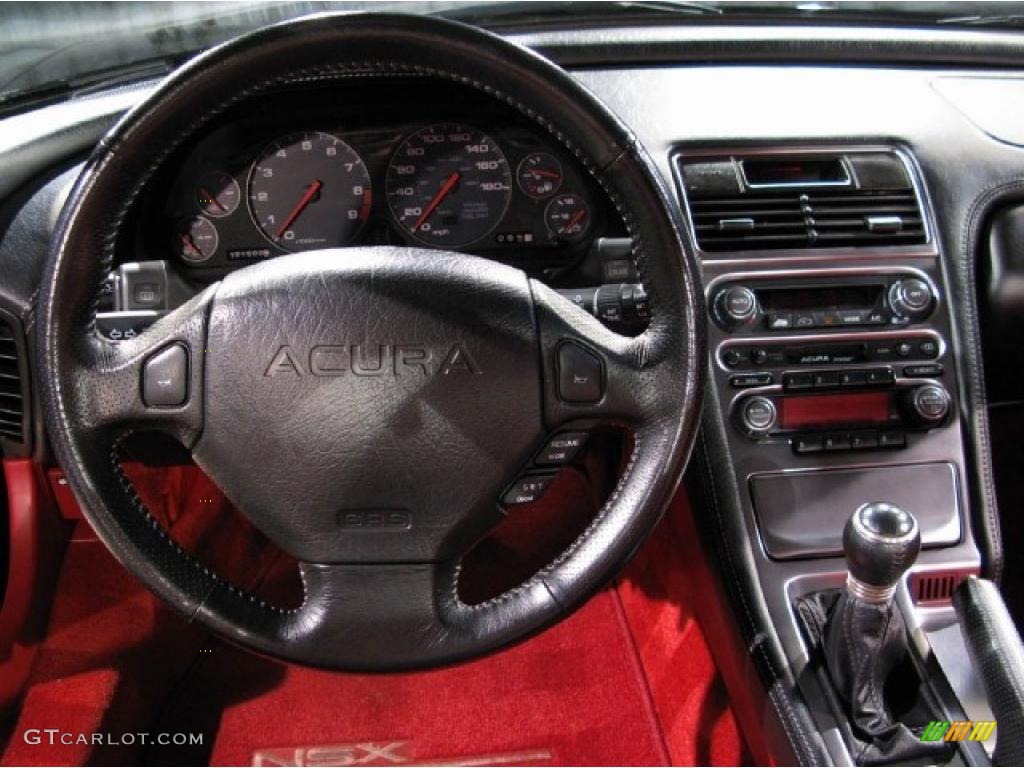 2004 Acura NSX T Targa Red Steering Wheel Photo #15282767