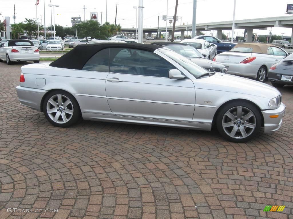 2003 3 Series 325i Convertible - Titanium Silver Metallic / Grey photo #13