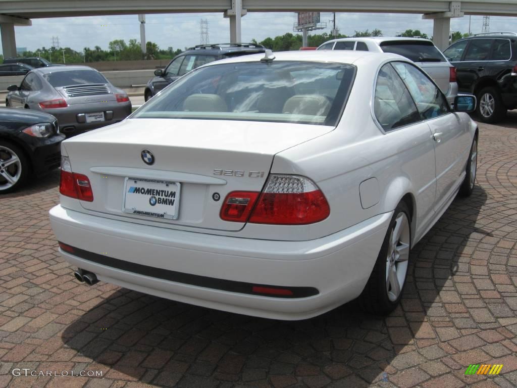 2006 3 Series 325i Coupe - Alpine White / Sand photo #11