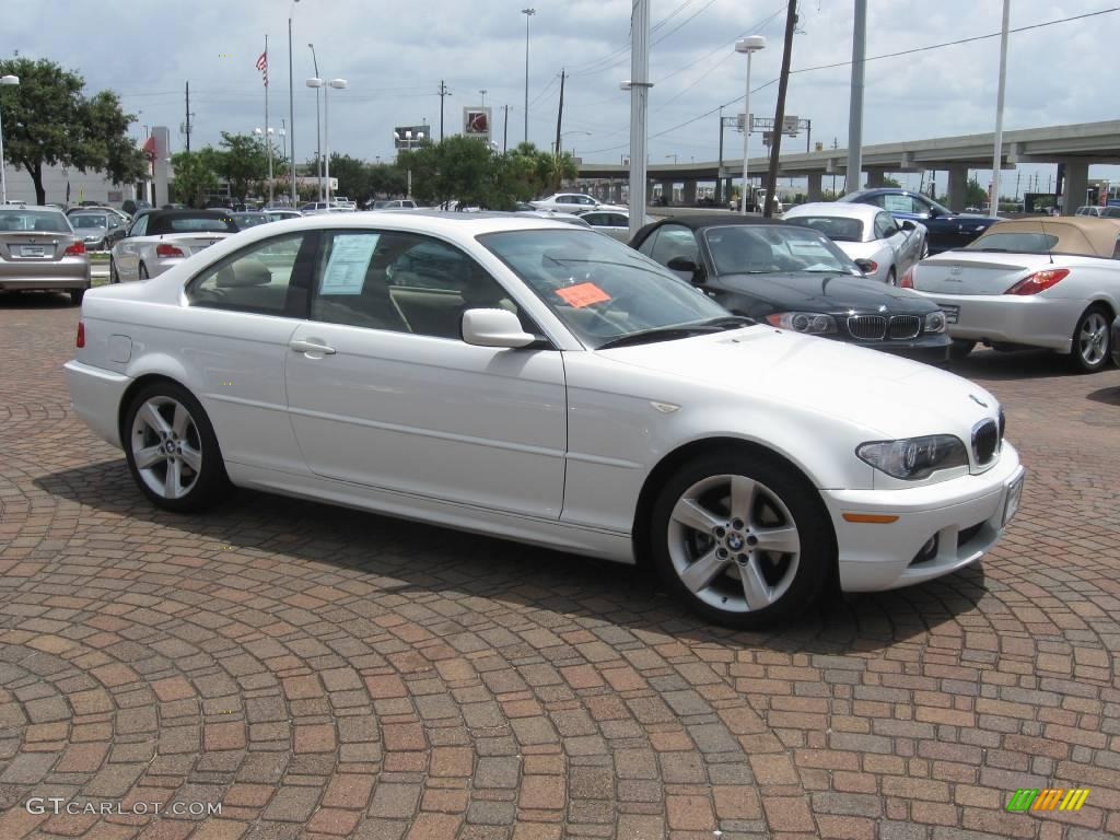 2006 3 Series 325i Coupe - Alpine White / Sand photo #14