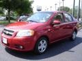 2007 Sport Red Chevrolet Aveo LS Sedan  photo #1