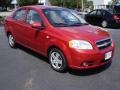 2007 Sport Red Chevrolet Aveo LS Sedan  photo #2