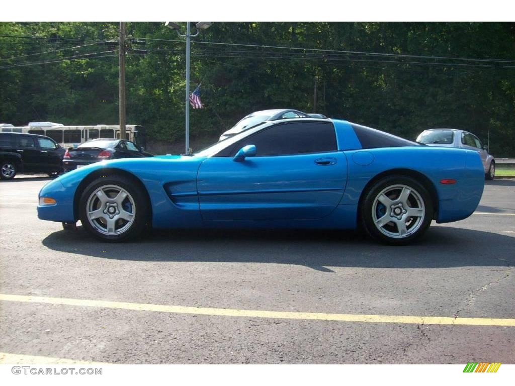 1998 Corvette Coupe - Nassau Blue Metallic / Black photo #2