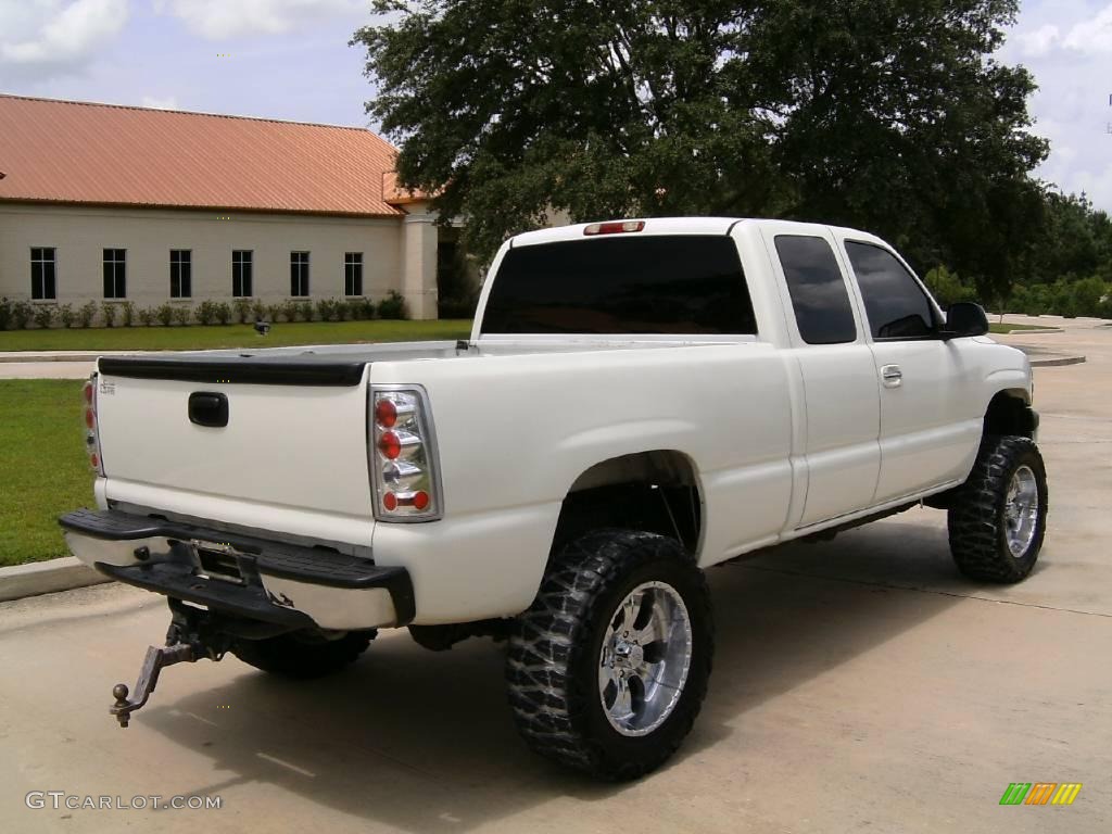 2002 Silverado 1500 LS Extended Cab - Summit White / Tan photo #3