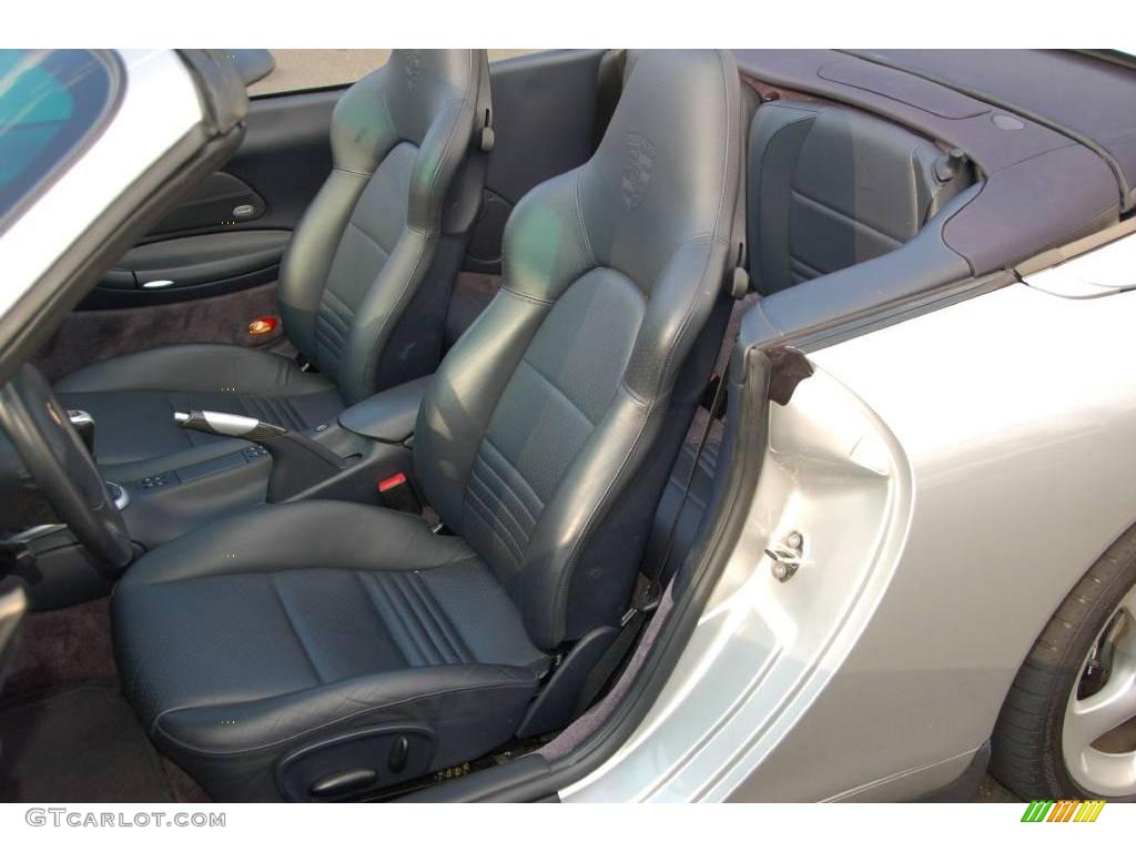 2003 911 Carrera Cabriolet - Arctic Silver Metallic / Metropol Blue photo #11